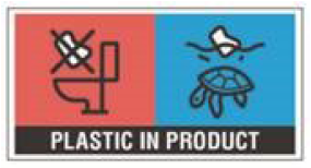 label plastique dans le produit